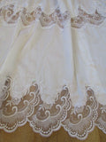 Vintage 80s Wedding Dress White Princess Lace Beading Train Mutton Sleeve UK 6 - VintageFairy