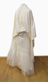 Vintage 90s Silk Wedding Dress Classy Belle Elegant Beading Train UK 8/10 - VintageFairy