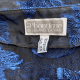 Vintage Shirt Blouse 80s Elegant Oversize Sheer See through Floral UK 14/16 - Vintage Attic